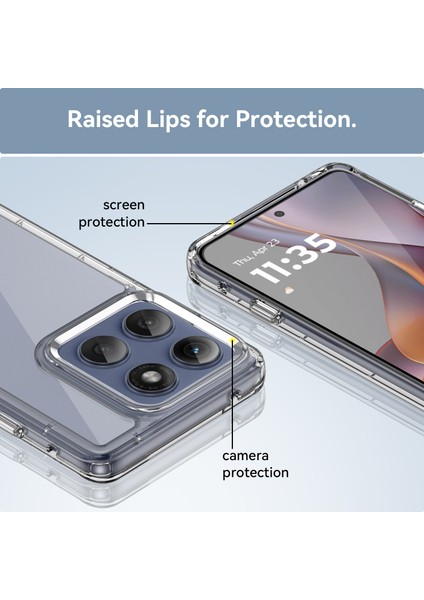 Motorola Moto Edge 60 Pro Kılıf, Şeffaf Tasarımlı Darbeye Dayanıklı Telefon Kılıfı, Tampon Hibrit Şeffaf Kapak Motorola Moto Edge 60 Pro (Yurt Dışından) fırsatları