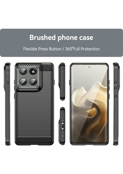 Motorola Moto Edge 60 Pro Telefon Kılıfı, Fırçalanmış Karbon Fiber Dokulu Esnek Tpu Tampon, Darbe Emici Koruyucu Kılıf Motorola Moto Edge 60 Pro (Yurt Dışından) modelleri