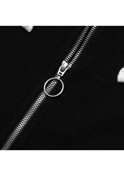 Kadın Flavia Rahat Kesim Kapüşonlu Üç Iplik Şardonsuz Pamuk Fermuarlı Yelek fırsatları