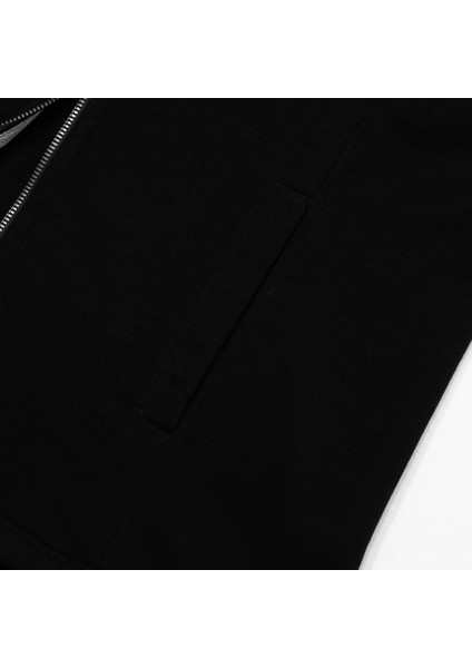 Kadın Flavia Rahat Kesim Kapüşonlu Üç Iplik Şardonsuz Pamuk Fermuarlı Yelek