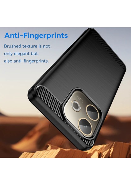 Oppo A5 Pro 5g Telefon Kılıfı, Fırçalanmış Karbon Fiber Dokulu Esnek Tpu Tampon, Darbe Emici Koruyucu Kılıf Oppo A5 Pro 5g (Yurt Dışından) modelleri