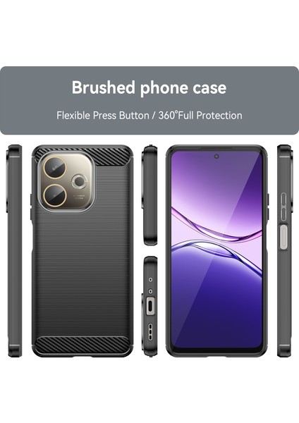 Oppo A5 Pro 5g Telefon Kılıfı, Fırçalanmış Karbon Fiber Dokulu Esnek Tpu Tampon, Darbe Emici Koruyucu Kılıf Oppo A5 Pro 5g (Yurt Dışından) fırsatları