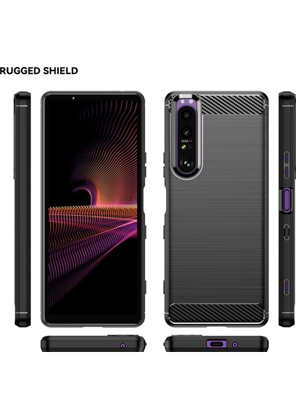 Sony Xperia 10 Telefon Kılıfı, Fırçalanmış Karbon Fiber Dokulu Esnek Tpu Tampon, Darbe Emici Koruyucu Kılıf Sony Xperia 10 (Yurt Dışından) fırsatları