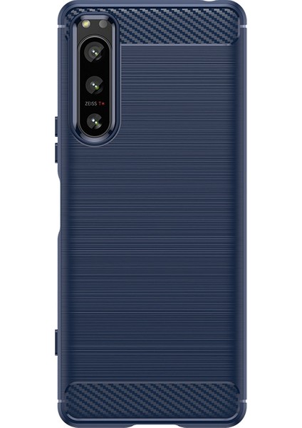 Sony Xperia 5 V Telefon Kılıfı, Fırçalanmış Karbon Fiber Dokulu Esnek Tpu Tampon, Darbe Emici Koruyucu Kılıf Sony Xperia 5 V (Yurt Dışından)