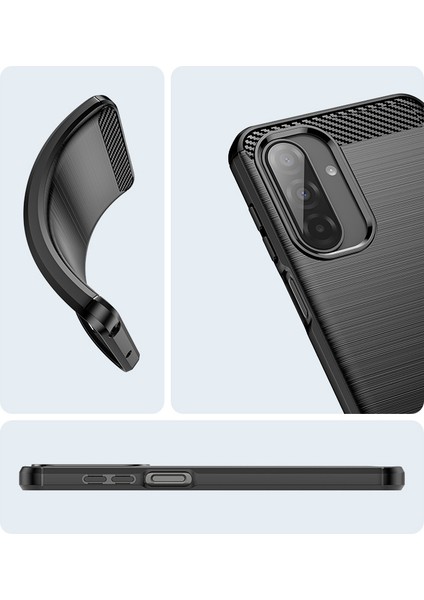 Samsung Galaxy A17 Telefon Kılıfı, Fırçalanmış Karbon Fiber Dokulu Esnek Tpu Tampon, Darbe Emici Koruyucu Kılıf Samsung Galaxy A17 (Yurt Dışından) indirimleri