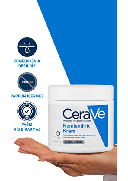 Nemlendirici Krem Kuru ve Çok Kuru Ciltler İçin 454 gr Dermatologlar Tarafından Geliştirildi