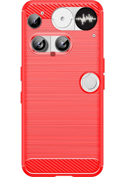 Nothing Phone 3 Telefon Kılıfı, Fırçalanmış Karbon Fiber Dokulu Esnek Tpu Tampon, Darbe Emici Koruyucu Kılıf Nothing Phone 3 (Yurt Dışından)