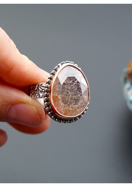 925 Ayar Gümüş ve Pirinç Otantik Kadın Yüzük SY00079 fırsatları