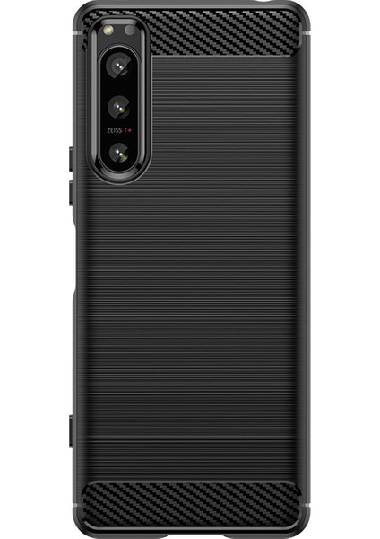 Sony Xperia 5 V Telefon Kılıfı, Fırçalanmış Karbon Fiber Dokulu Esnek Tpu Tampon, Darbe Emici Koruyucu Kılıf Sony Xperia 5 V (Yurt Dışından)