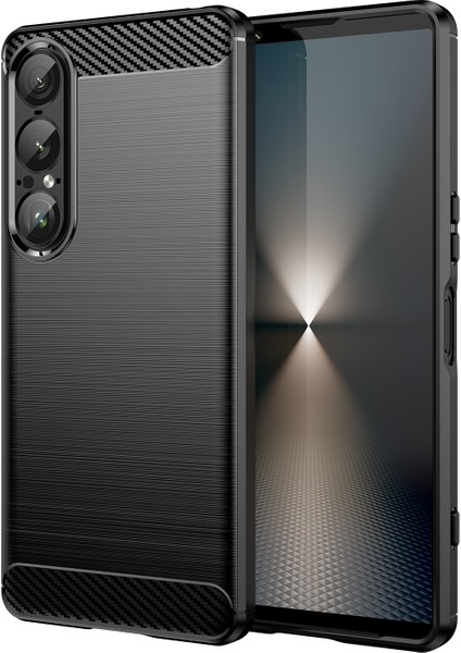 Sony Xperia 1 Vıı Telefon Kılıfı, Fırçalanmış Karbon Fiber Dokulu Esnek Tpu Tampon, Darbe Emici Koruyucu Kılıf Sony Xperia 1 Vıı (Yurt Dışından)