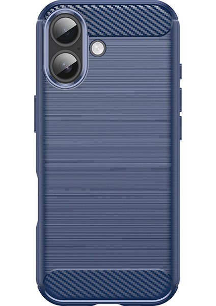 iPhone 17 Telefon Kılıfı, Fırçalanmış Karbon Fiber Dokulu Esnek Tpu Tampon, Darbe Emici Koruyucu Kılıf iPhone 17 (Yurt Dışından)