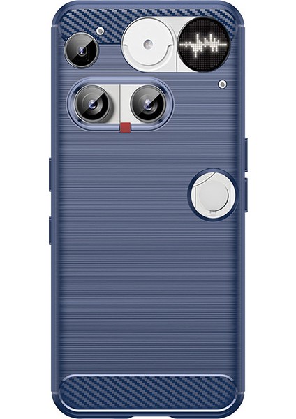 Nothing Phone 3 Telefon Kılıfı, Fırçalanmış Karbon Fiber Dokulu Esnek Tpu Tampon, Darbe Emici Koruyucu Kılıf Nothing Phone 3 (Yurt Dışından)