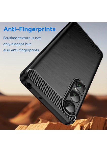 Sony Xperia 1 Vıı Telefon Kılıfı, Fırçalanmış Karbon Fiber Dokulu Esnek Tpu Tampon, Darbe Emici Koruyucu Kılıf Sony Xperia 1 Vıı (Yurt Dışından) modelleri