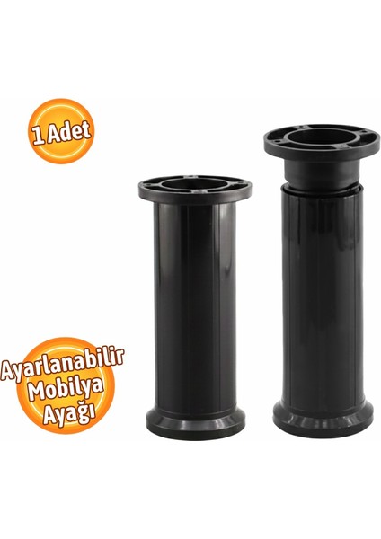 Ayarlanabilir 1 Adet 15 cm Siyah Plastik Ayak Dolap Mobilya Tezgah Yükseltici Yükseltme Ayağ fiyatları