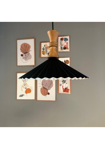 Avilla Siyah Metal Avize Tekli Uzun Piyon Kafa Rustik Cafe Mutfak Modern Dekoratif Sarkıt Aydınlatma