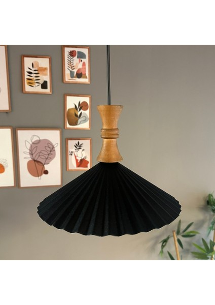 Avilla Siyah Metal Avize Tekli Uzun Piyon Kafa Rustik Cafe Mutfak Modern Dekoratif Sarkıt Aydınlatma