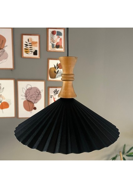 Avilla Siyah Metal Avize Tekli Uzun Piyon Kafa Rustik Cafe Mutfak Modern Dekoratif Sarkıt Aydınlatma