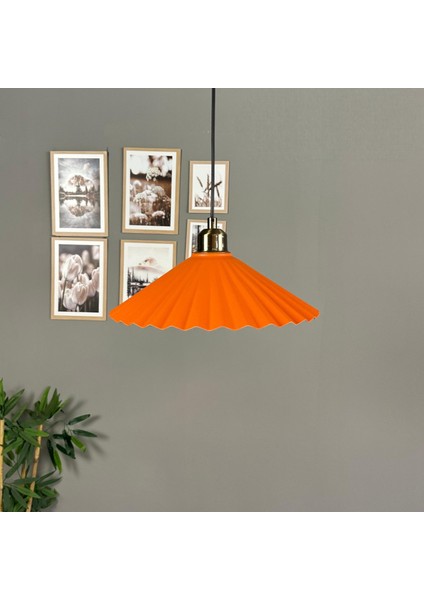 Avilla Turuncu Tekli Metal Avize Yarım Lale Başlık Cafe Mutfak Modern Sarkıt Aydınlatma fırsatları