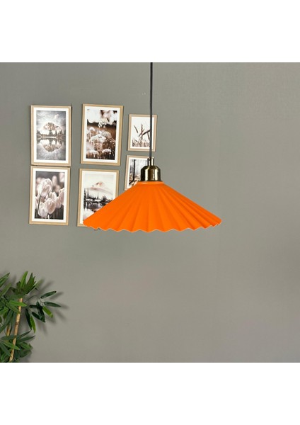 Avilla Turuncu Tekli Metal Avize Yarım Lale Başlık Cafe Mutfak Modern Sarkıt Aydınlatma indirimleri