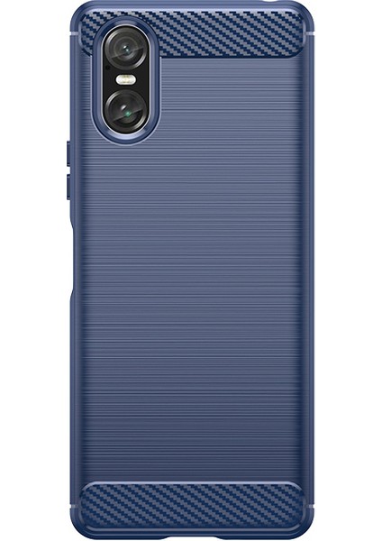 Sony Xperia 10 Vı Telefon Kılıfı, Fırçalanmış Karbon Fiber Dokulu Esnek Tpu Tampon, Darbe Emici Koruyucu Kılıf Sony Xperia 10 Vı (Yurt Dışından)