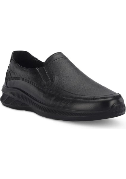 46510 Jons Siyah Erkek Hakiki Deri Ayakkabı