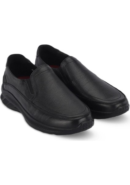 46510 Jons Siyah Erkek Hakiki Deri Ayakkabı