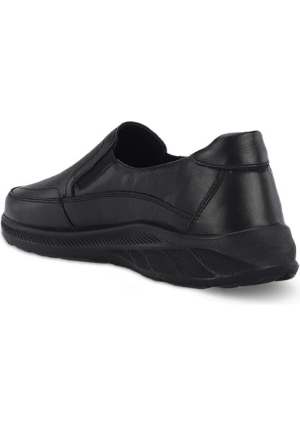 46510 Jons Siyah Erkek Hakiki Deri Ayakkabı