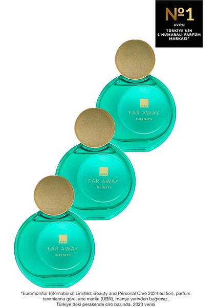 Far Away Infinity Kadın Parfüm Edp 50 Ml. Üçlü Set