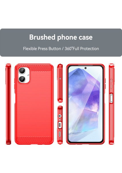 Samsung Galaxy A06 5g Telefon Kılıfı, Fırçalanmış Karbon Fiber Dokulu Esnek Tpu Tampon, Darbe Emici Koruyucu Kılıf Samsung Galaxy A06 5g (Yurt Dışından) fiyatları