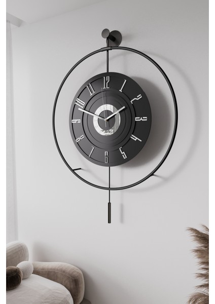 Xxl(60X80CM) BlackBerry Kadran Seri - Siyah Çember Siyah Göbek - (PİLLİ LED) Metal Ledli Duvar Saat fiyatları