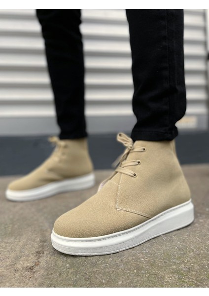 JET-207 Oslo Bağcıklı Ortopedik Taban Süet Erkek Spor Bot Sbt - Krem fiyatları