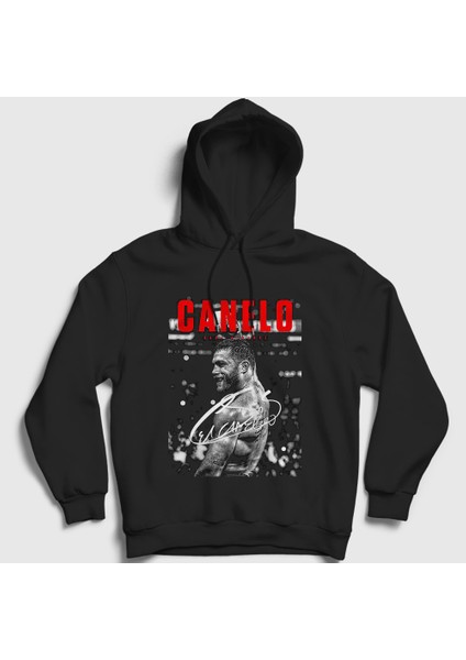 Unisex Siyah Boks Boxing Canelo Alvarez Kapüşonlu Sweatshirt
