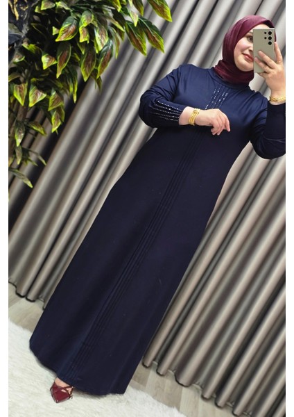 Kadın Giyim Büyük Beden Kolu Nevrür Taşlı Çimalı Elbise fiyatları