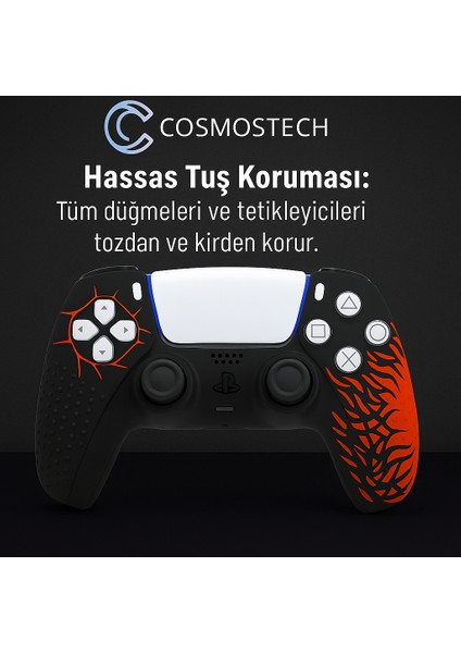 Ps5 Dualsense Joystick Koruyucu Silikon Kılıf – Yüksek Kaliteli, Esnek, Şık Spider Desenli Kaplama modelleri