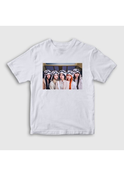 Unisex Çocuk Beyaz Band K Pop Young Posse T-Shirt