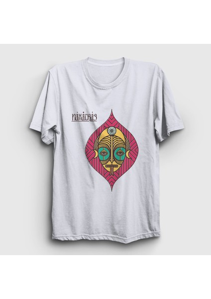 Unisex Beyaz Band Naxatras T-Shirt