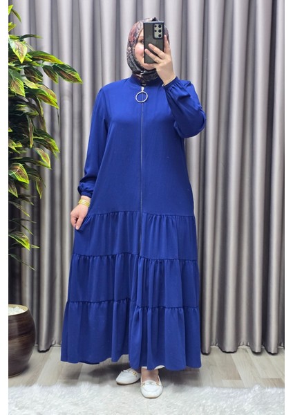 Kadın Tesettür Giyim Büyük Beden Elbise Ferace