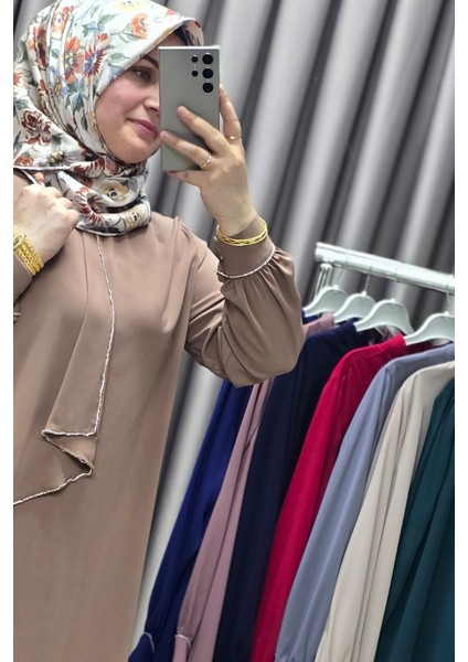 Kadın Tesettür Giyim Büyük Beden Taşlı Abiye Tunik fiyatları