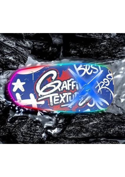 Helmet Graffiti Motor Kask Kulaklık Rgb Modlu Su Geçirmez 6.0 Bluetooth Intercom Yenı Model