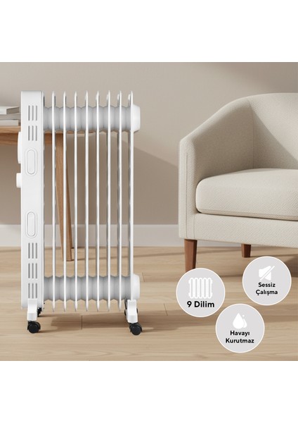 9 Dilim Beyaz Radyatör Kum-1225S indirimleri