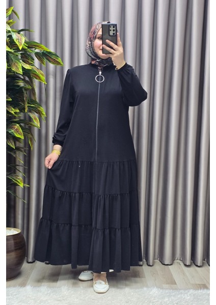 Kadın Tesettür Giyim Büyük Beden Elbise Ferace