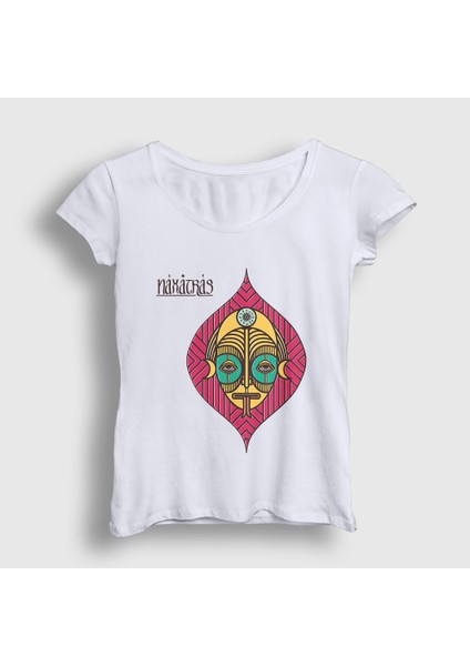 Kadın Beyaz Band Naxatras T-Shirt