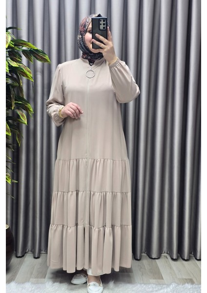 Kadın Tesettür Giyim Büyük Beden Elbise Ferace