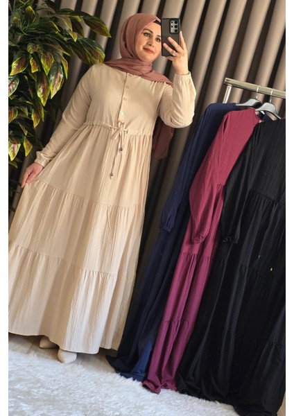 Kadın Tesettür Giyim Büyük Beden Gofre Elbise fiyatları