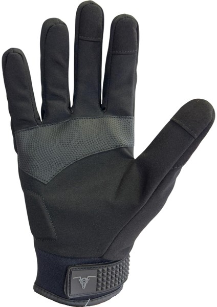 Crayzbull Eagle Gri Su ve Rüzgar Geçirmez Kışlık Kadın Motosiklet Eldiveni S