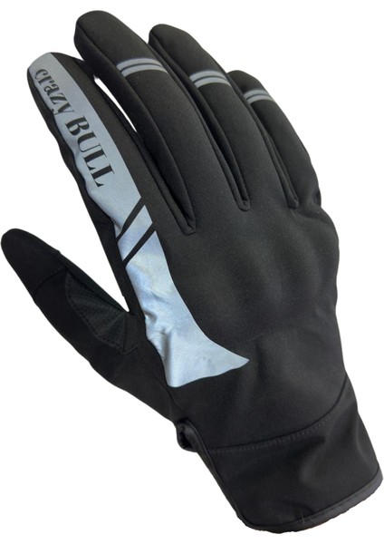 Crayzbull Eagle Gri Su ve Rüzgar Geçirmez Kışlık Kadın Motosiklet Eldiveni S