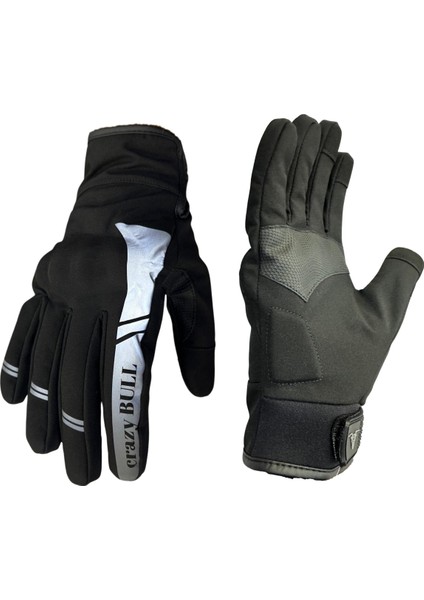 Crayzbull Eagle Gri Su ve Rüzgar Geçirmez Kışlık Kadın Motosiklet Eldiveni S modelleri