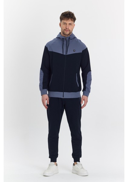 Erkek Pamuklu Kapüşonlu Eşofman Takımı A.indigo 5294-İ