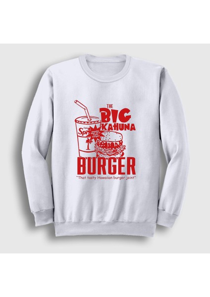 Unisex Beyaz Big Kahuna Burger Pulp Fiction Sweatshirt