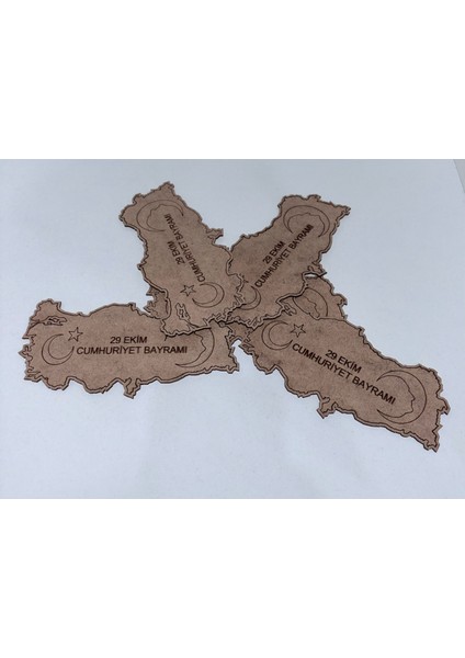 Ahşap Yaşasın Cumhuriyet Boya Tablası (5 Adet) fiyatları